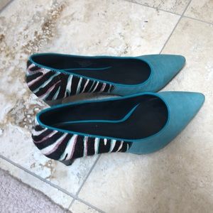 Multi color fun pumps never been used